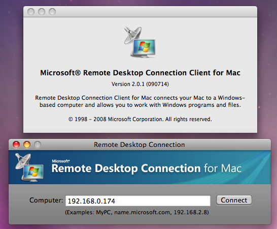 Cannot remotely connect to mac using microsoft remote desktop connection manager